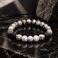 Bracelet Howlite & Pierre de Lave